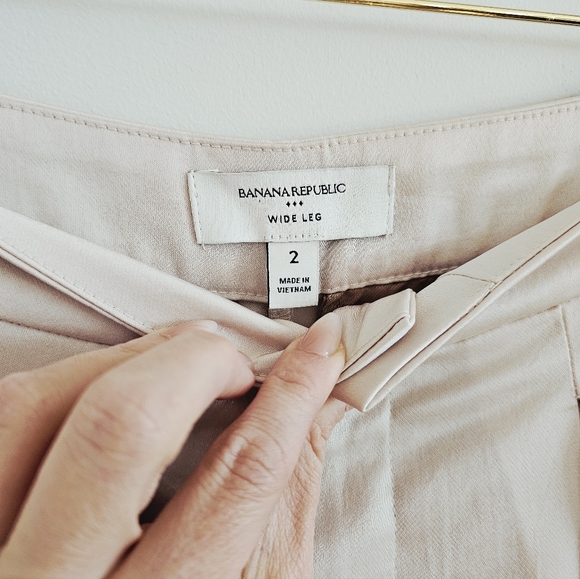 Banana Republic Satin Pleated Wide Leg Pants - Picture 9 of 14